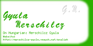 gyula merschilcz business card